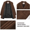 WULFUL Boys Wool Coat Single Breasted Trench Coat Winter Pea Coat(Dark Brown)