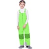 WULFUL Kids Waterproof Ski Bib Boys Girls Winter Snow Pants(Green)