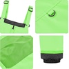 WULFUL Kids Waterproof Ski Bib Boys Girls Winter Snow Pants(Green)