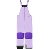 WULFUL Kids Waterproof Ski Bib Boys Girls Winter Snow Pants(Light Purple)