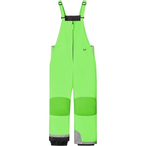 WULFUL Kids Waterproof Ski Bib Boys Girls Winter Snow Pants(Green)