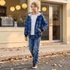 WULFUL Boys Flannel Fleece Jackets Plaid Sherpa Hoodie Zip Up Winter Coat 5-14 Years(Blue 804)