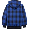 WULFUL Boys Flannel Fleece Jackets Plaid Sherpa Hoodie Zip Up Winter Coat 5-14 Years(Blue M16)
