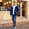WULFUL Boys Flannel Fleece Jackets Plaid Sherpa Hoodie Zip Up Winter Coat 5-14 Years(Blue M16)