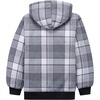 WULFUL Boys Flannel Fleece Jackets Plaid Sherpa Hoodie Zip Up Winter Coat 5-14 Years(Grey 631)