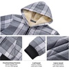 WULFUL Boys Flannel Fleece Jackets Plaid Sherpa Hoodie Zip Up Winter Coat 5-14 Years(Grey 631)