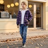 WULFUL Boys Flannel Fleece Jackets Plaid Sherpa Hoodie Zip Up Winter Coat 5-14 Years(Purple M15)