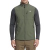 WULFUL Men’s Lightweight Golf Vest Windproof Outerwear Sleeveless Jacket(Army Green)