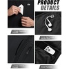 WULFUL Men’s Lightweight Golf Vest Windproof Outerwear Sleeveless Jacket(Black)