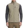 WULFUL Men’s Lightweight Golf Vest Windproof Outerwear Sleeveless Jacket(Khaki)