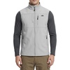 WULFUL Men’s Lightweight Golf Vest Windproof Outerwear Sleeveless Jacket(Light Grey)