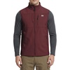 WULFUL Men’s Lightweight Golf Vest Windproof Outerwear Sleeveless Jacket(Wine Red)