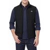 WULFUL Men’s Lightweight Golf Vest Windproof Outerwear Sleeveless Jacket(Black)