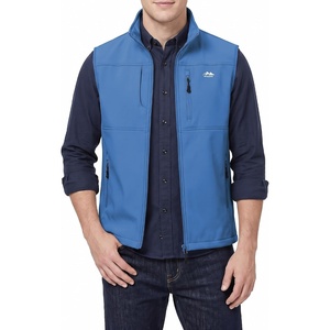 WULFUL Men’s Lightweight Golf Vest Windproof Outerwear Sleeveless Jacket(Blue)