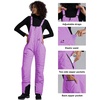 WULFUL Womens Insulated Snow Bibs Waterproof Winter Ski Pants Snowboarding Overalls(Dark Purple)