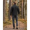 WULFUL Men’s Lightweight Softshell Jacket Fleece Lined Windbreaker Outdoor(Black)