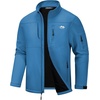WULFUL Men’s Lightweight Softshell Jacket Fleece Lined Windbreaker Outdoor(Blue)