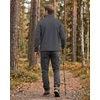 WULFUL Men’s Lightweight Softshell Jacket Fleece Lined Windbreaker Outdoor(Dark Grey)
