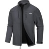WULFUL Men’s Lightweight Softshell Jacket Fleece Lined Windbreaker Outdoor(Dark Grey)