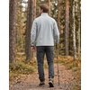 WULFUL Men’s Lightweight Softshell Jacket Fleece Lined Windbreaker Outdoor(Light Grey)
