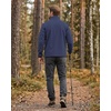 WULFUL Men’s Lightweight Softshell Jacket Fleece Lined Windbreaker Outdoor(Navy)