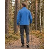 WULFUL Men’s Lightweight Softshell Jacket Fleece Lined Windbreaker Outdoor(Royal Blue)