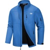 WULFUL Men’s Lightweight Softshell Jacket Fleece Lined Windbreaker Outdoor(Royal Blue)