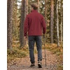 WULFUL Men’s Lightweight Softshell Jacket Fleece Lined Windbreaker Outdoor(Wine Red)