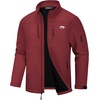 WULFUL Men’s Lightweight Softshell Jacket Fleece Lined Windbreaker Outdoor(Wine Red)