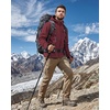 WULFUL Men’s Softshell Jacket Waterproof Lightweight Insulated Windbreaker Fleece Lined Rain Shell Jacket for Hiking Travel(Red Wine)