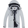 WULFUL Men’s Waterproof Ski Jacket Warm Winter Coats Windproof Winter Jackets for Men Fleece Lined Windbreaker with Hood(Light Grey-n2)