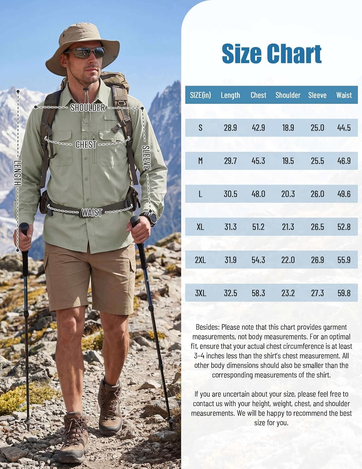 image:imageWULFUL Mens Sun Protection Fishing Shirts UPF 50 Lightweight Quick DryLight Green