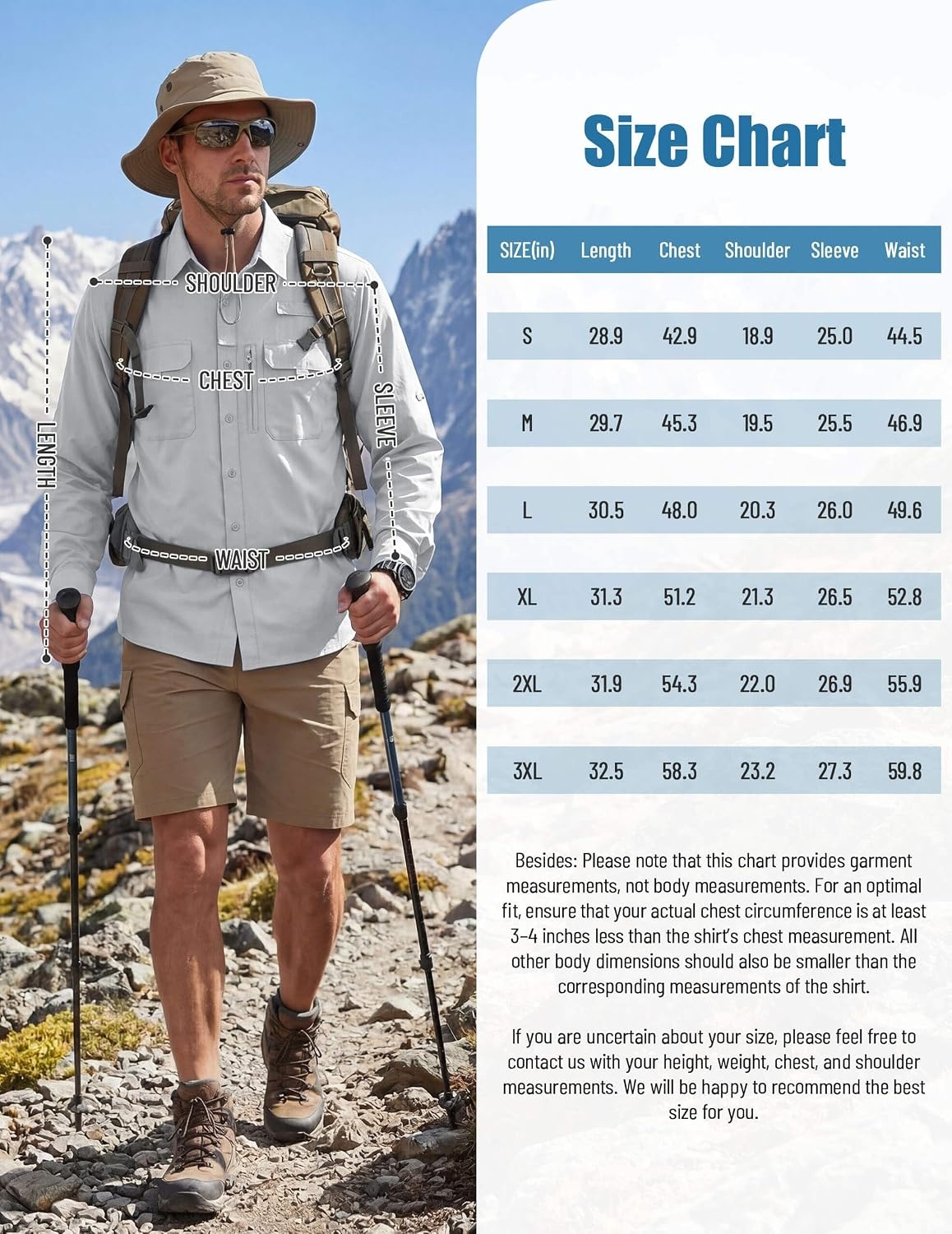 image:imageWULFUL Mens Sun Protection Fishing Shirts UPF 50 Lightweight Quick DrySilver Gray