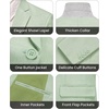 WULFUL Men’s Slim Fit 2 Piece Suit, One Button Solid Blazer Business Party Jacket Pants Set(Green)