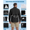 WULFUL Men’s Sun Protection Fishing Shirts UPF 50+ Lightweight Quick Dry(Black)