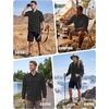 WULFUL Men’s Sun Protection Fishing Shirts UPF 50+ Lightweight Quick Dry(Black)