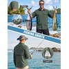 WULFUL Men’s Sun Protection Fishing Shirts UPF 50+ Lightweight Quick Dry(Green)
