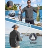 WULFUL Men’s Sun Protection Fishing Shirts UPF 50+ Lightweight Quick Dry(Grey)
