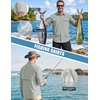WULFUL Men’s Sun Protection Fishing Shirts UPF 50+ Lightweight Quick Dry(Light Green)