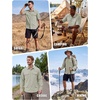 WULFUL Men’s Sun Protection Fishing Shirts UPF 50+ Lightweight Quick Dry(Light Green)