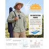WULFUL Men’s Sun Protection Fishing Shirts UPF 50+ Lightweight Quick Dry(Light Green)
