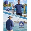 WULFUL Men’s Sun Protection Fishing Shirts UPF 50+ Lightweight Quick Dry(Navy)