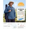 WULFUL Men’s Sun Protection Fishing Shirts UPF 50+ Lightweight Quick Dry(Ocean Blue)