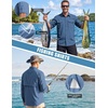 WULFUL Men’s Sun Protection Fishing Shirts UPF 50+ Lightweight Quick Dry(Ocean Blue)