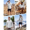 WULFUL Men’s Sun Protection Fishing Shirts UPF 50+ Lightweight Quick Dry(Silver Gray)