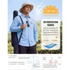 WULFUL Men’s Sun Protection Fishing Shirts UPF 50+ Lightweight Quick Dry(Sky Blue)