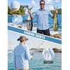 WULFUL Men’s Sun Protection Fishing Shirts UPF 50+ Lightweight Quick Dry(Sky Blue)