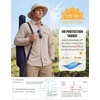 WULFUL Men’s Sun Protection Fishing Shirts UPF 50+ Lightweight Quick Dry(Solid Khahi)