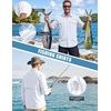 WULFUL Men’s Sun Protection Fishing Shirts UPF 50+ Lightweight Quick Dry(Solid White)