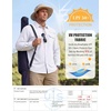 WULFUL Men’s Sun Protection Fishing Shirts UPF 50+ Lightweight Quick Dry(Solid White)